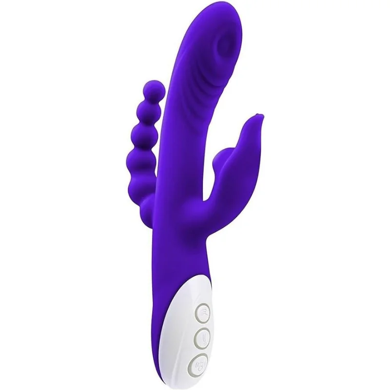 Silikonový vibrátor Triplestim 24,7 cm