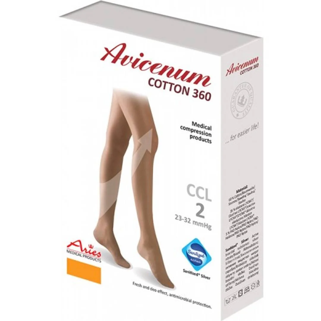 AVICENUM COTTON 360 DEN lýtkové podkolienky bez špice G83623 - Veľkosť S - normal