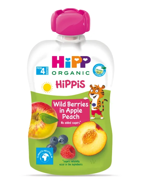HIPP 100% OVOCIE JABLKO BROS LESNE PLODY 100G 1×1 ks, detská kapsička
