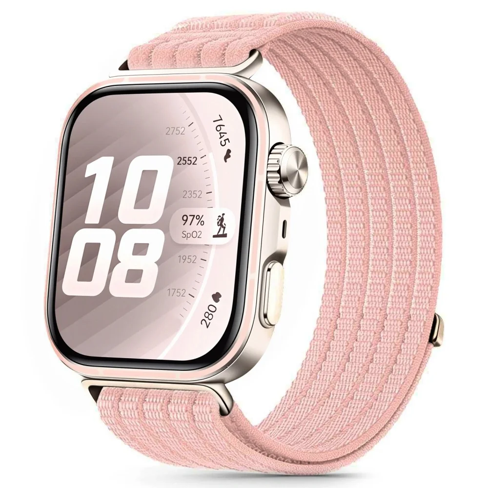 Tech-Protect Nylon remienok na Huawei Watch Fit 3 / 4 / 4 Pro / 5 / 5 Pro, light pink