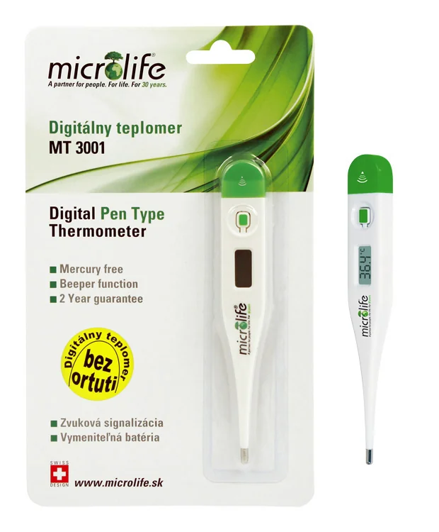 MICROLIFE TEPLOMER DIGITÁLNY MT 3001 1×1 ks, meranie teploty