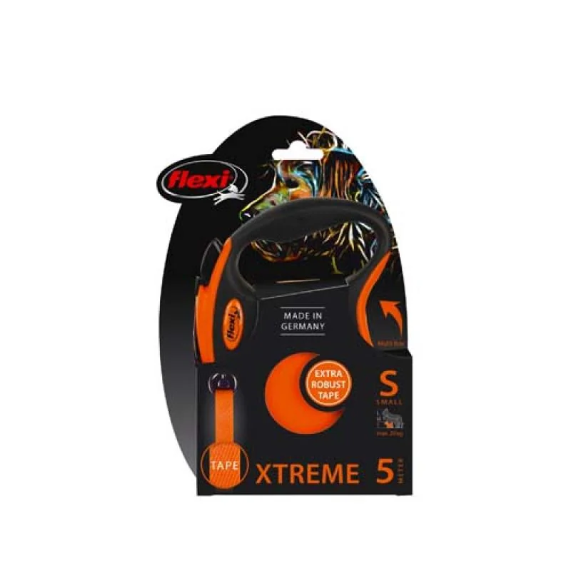 Vodítko FLEXI Xtreme páska S oranžové 5m