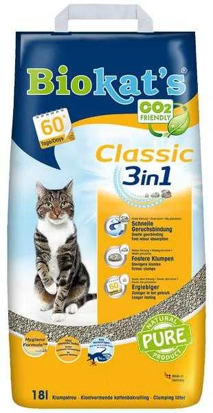 Biokats Podstielka Classis 18l 1×18 l, podstielka pre mačky