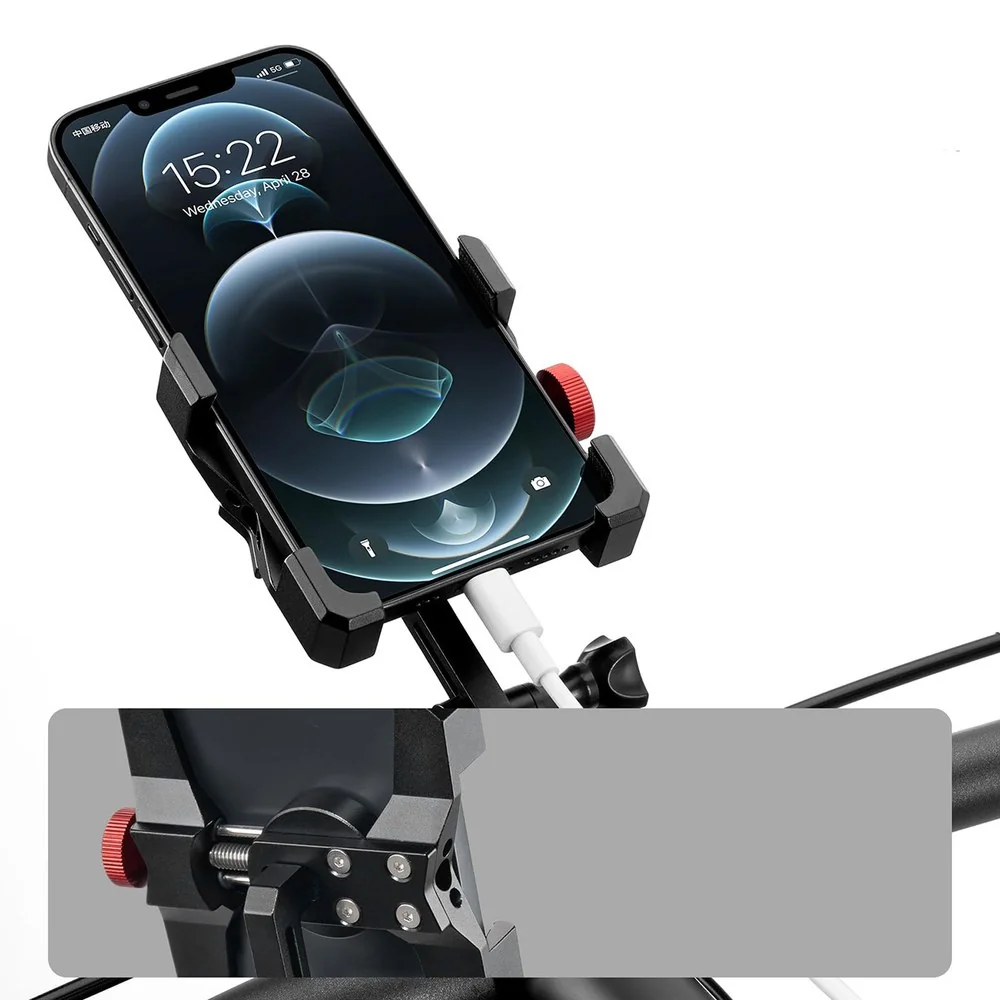 Rockbros Clamp držiak na mobil na bicykel, čierny