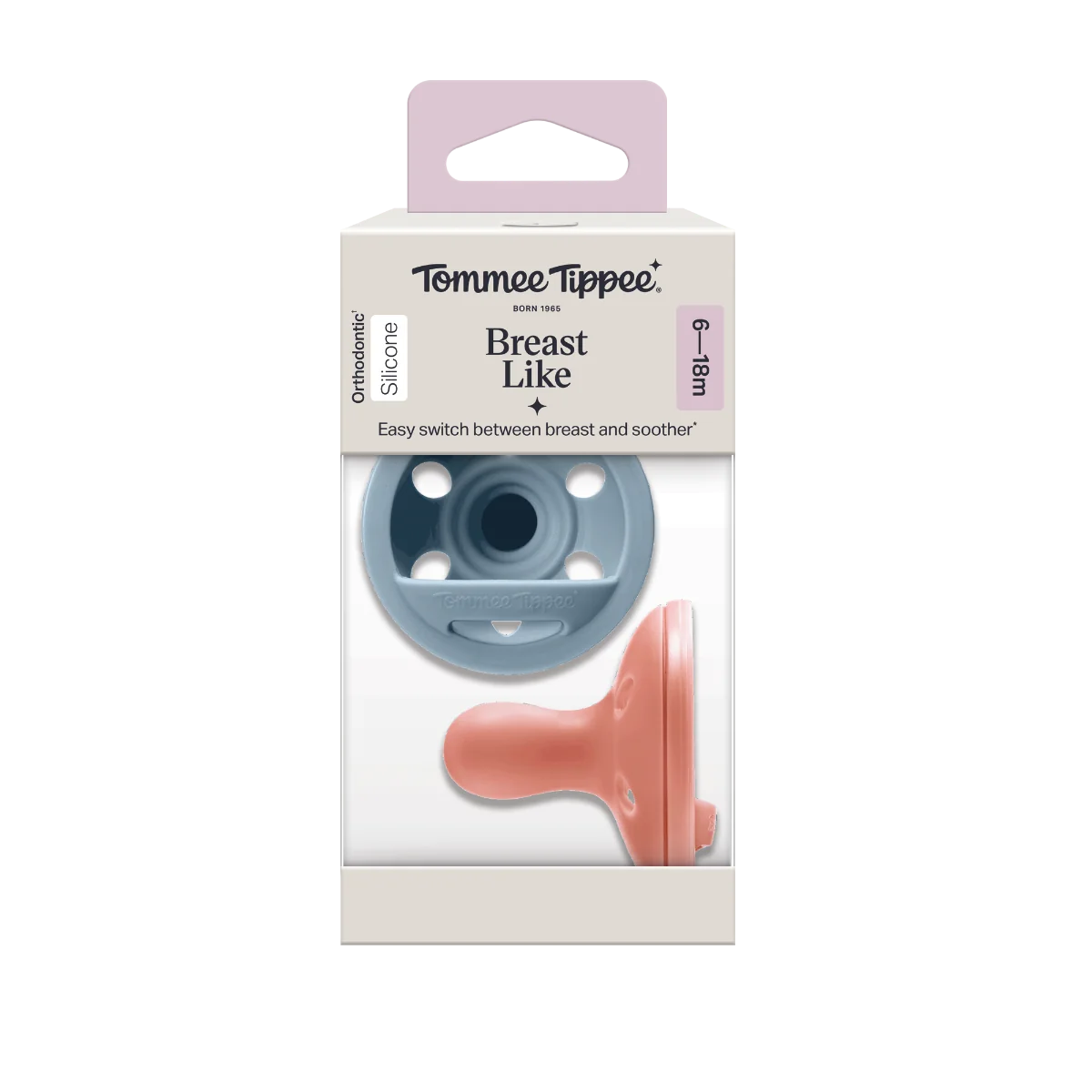 Tommee Tippee Silikónový Cumlík Breast-like 6-18m 2 ks