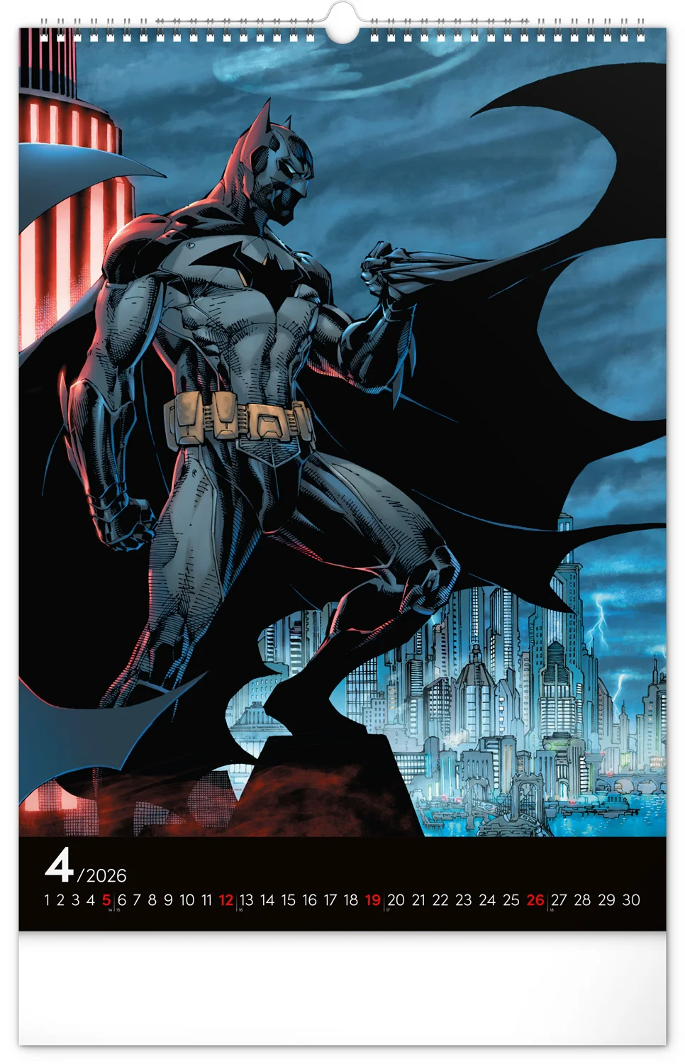 NOTIQUE Nástenný kalendár Batman Dark 2026, 33 x 46 cm