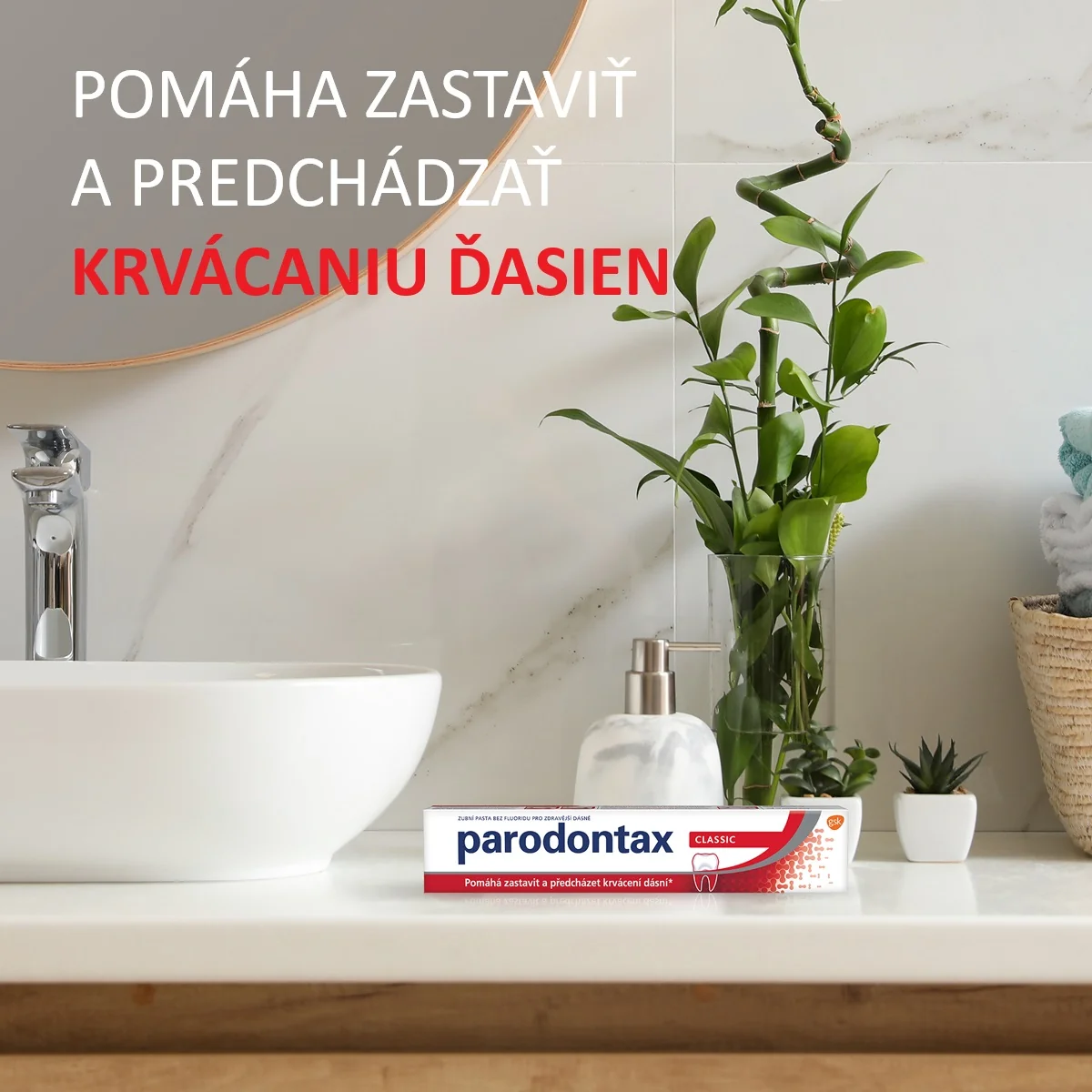 Parodontax Classic 1x75 ml, zubná pasta proti krvácaniu ďasien bez fluoridu
