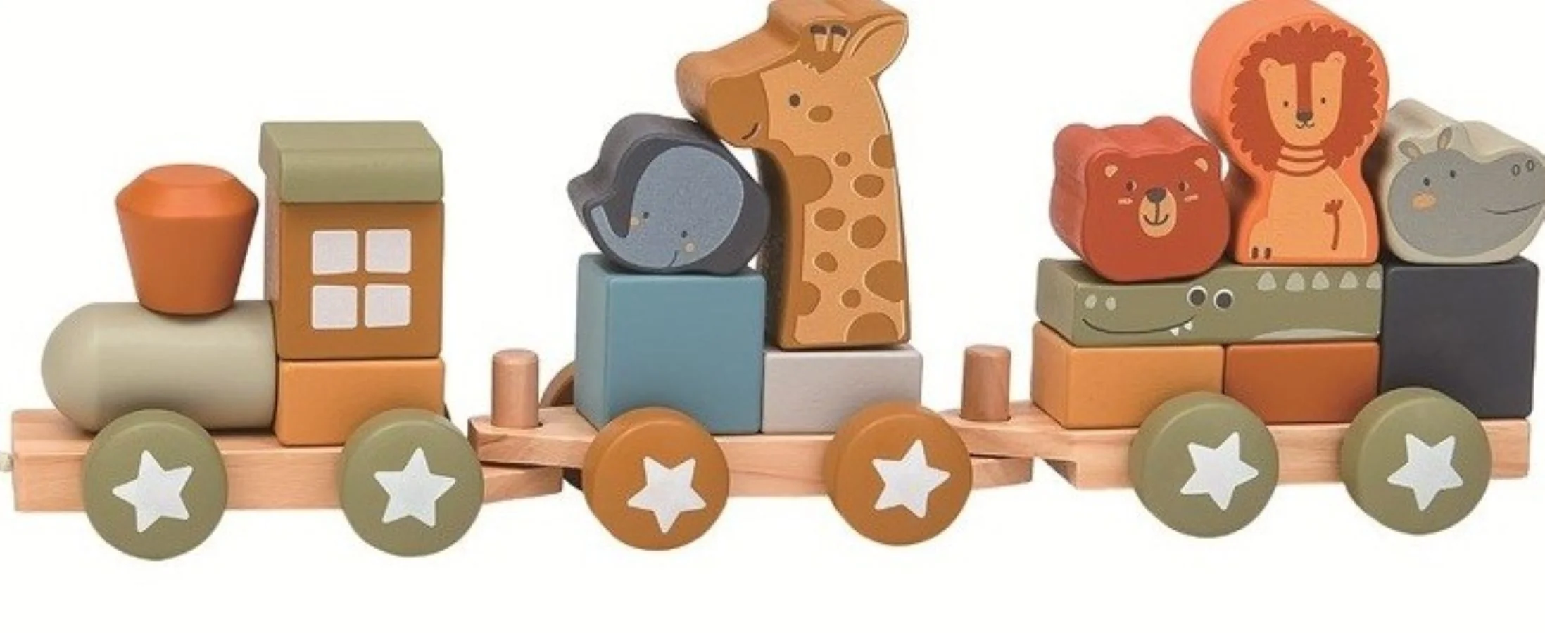 2Kids Toys Drevený vláčik so zvieratkami