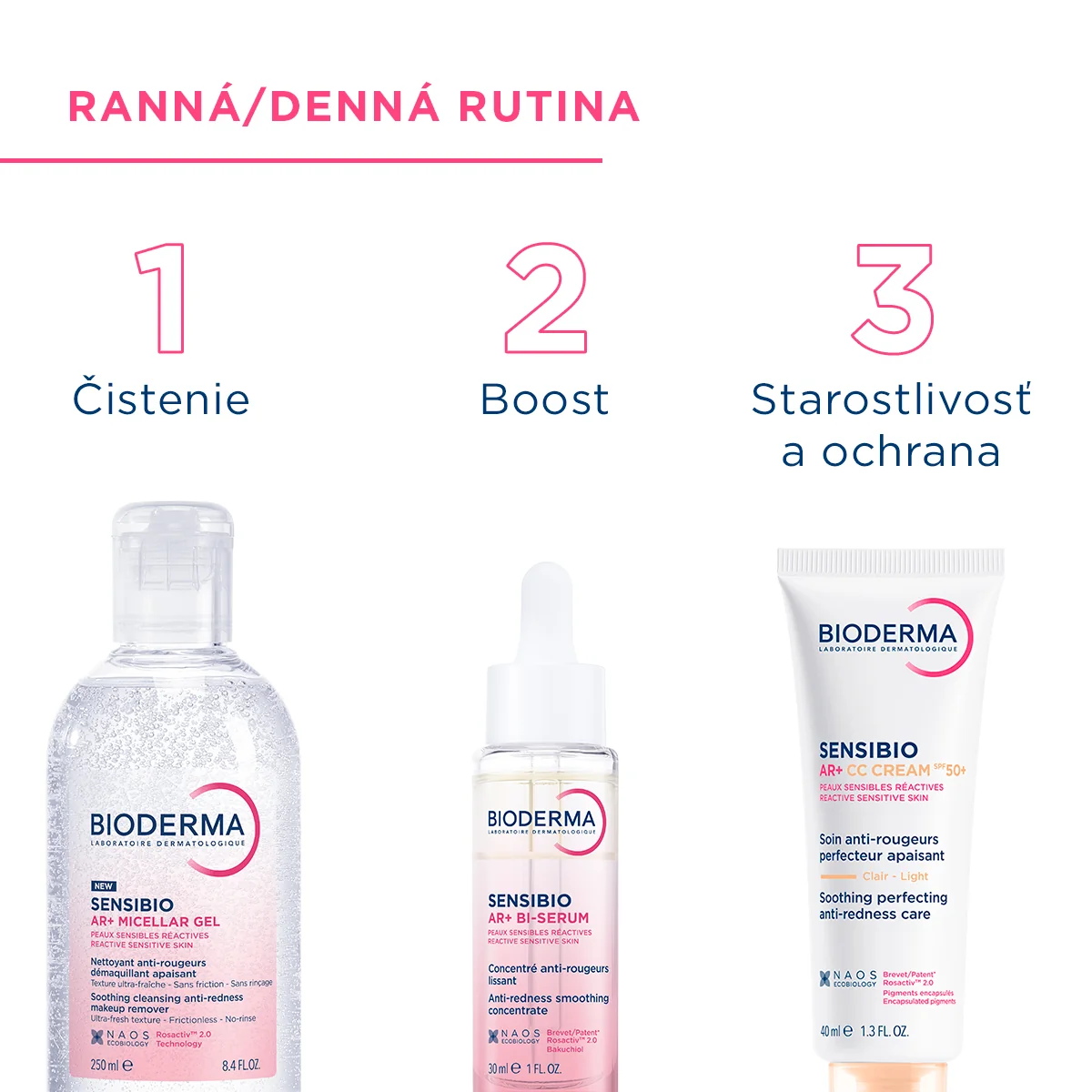 BIODERMA Sensibio AR+ CC krém SPF 50+ 40 ml