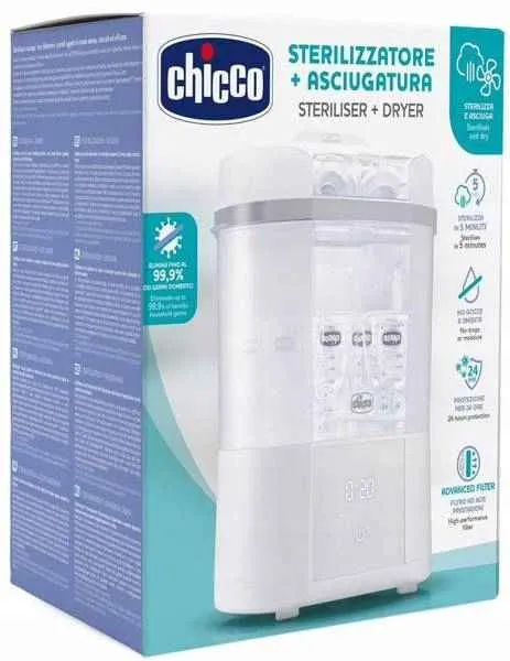 CHICCO Sterilizátor elektrický parný s funkciou sušenia 1×1 ks, elektrický sterlizátor