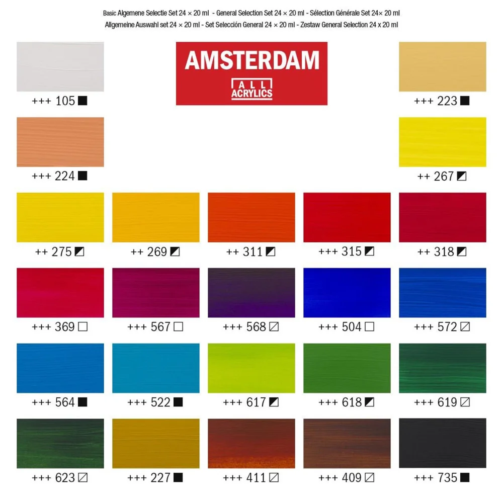 Amsterdam Standard Series akrylové farby 24x20ml-Amsterdam