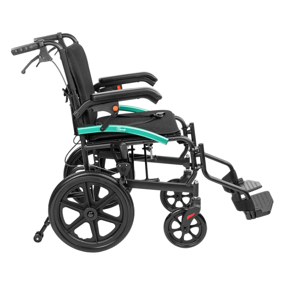 Ľahký hliníkový skladací invalidný vozík Activ-Tim - priemer kolies 16" - Šírka - 46 cm