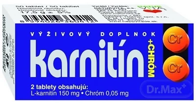 NATURVITA KARNITÍN + CHRÓM 1×50 tbl, karnitín + chróm