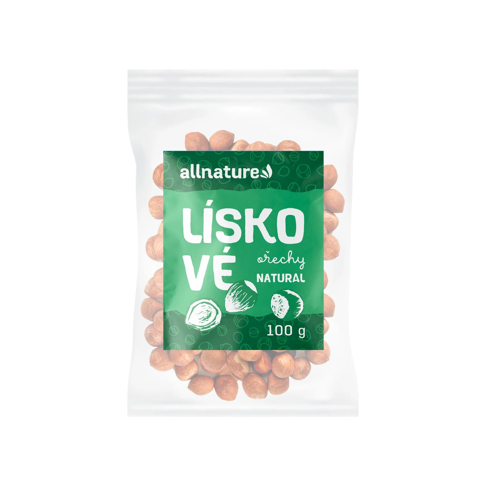 Allnature Lieskové Orechy 100g 1×100 g, lieskové orechy