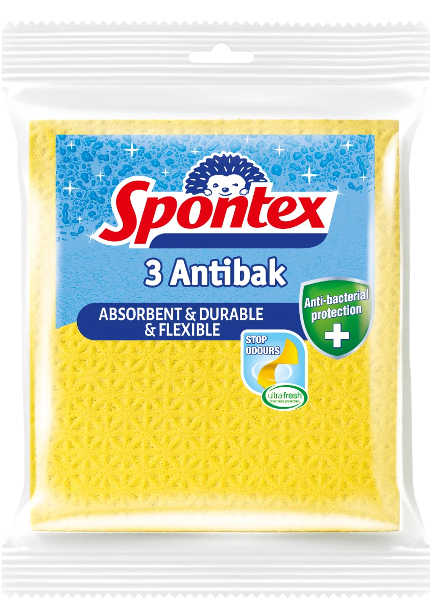 Spontex Antibak houbová útierka 1×3 ks, savé utierky