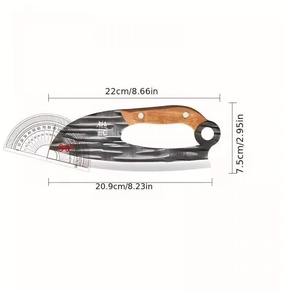 Kuchynský sekáčik s ergonomickou drevenou 1 ks, hnedá