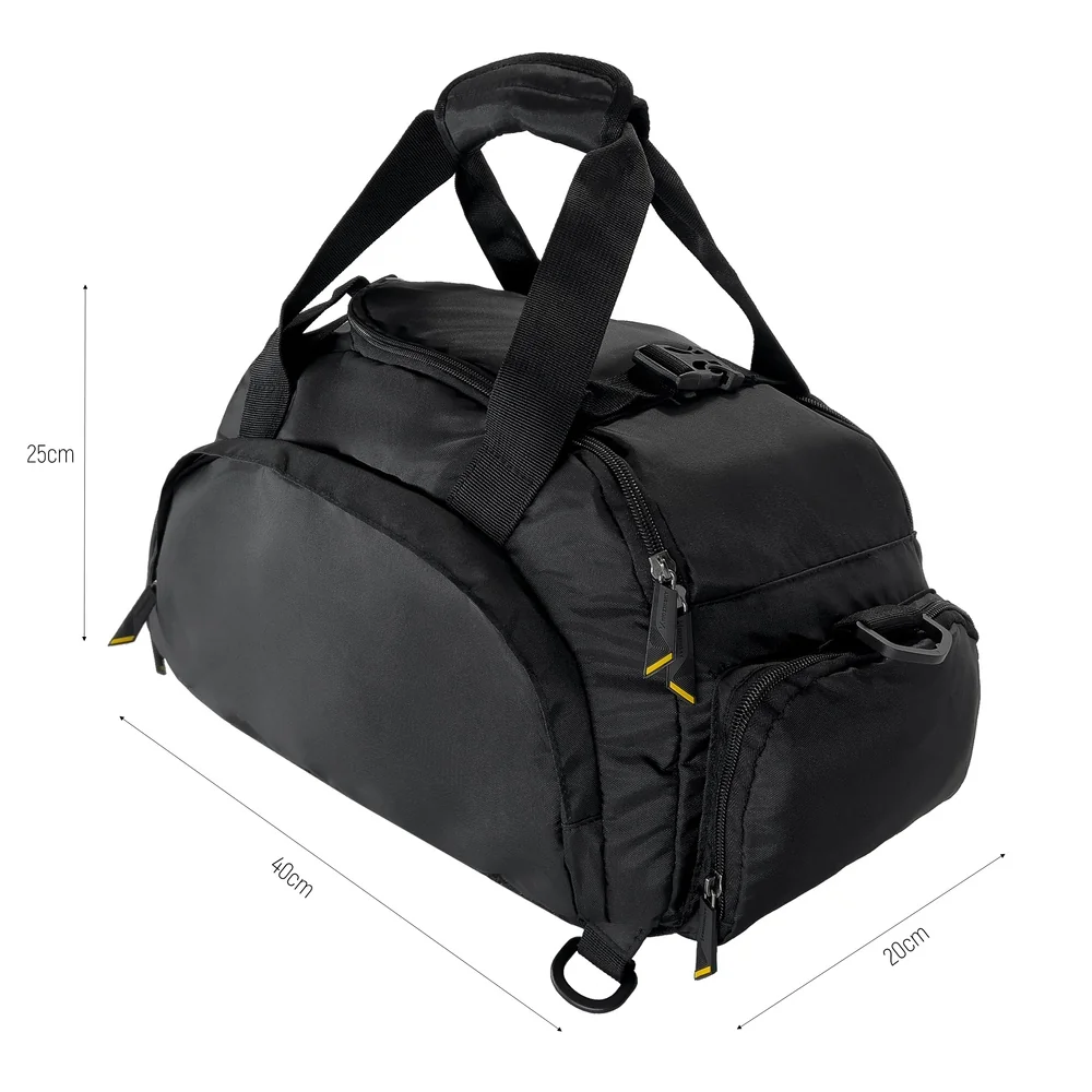 MG Sports Bag športová taška a batoh 16L, čierna