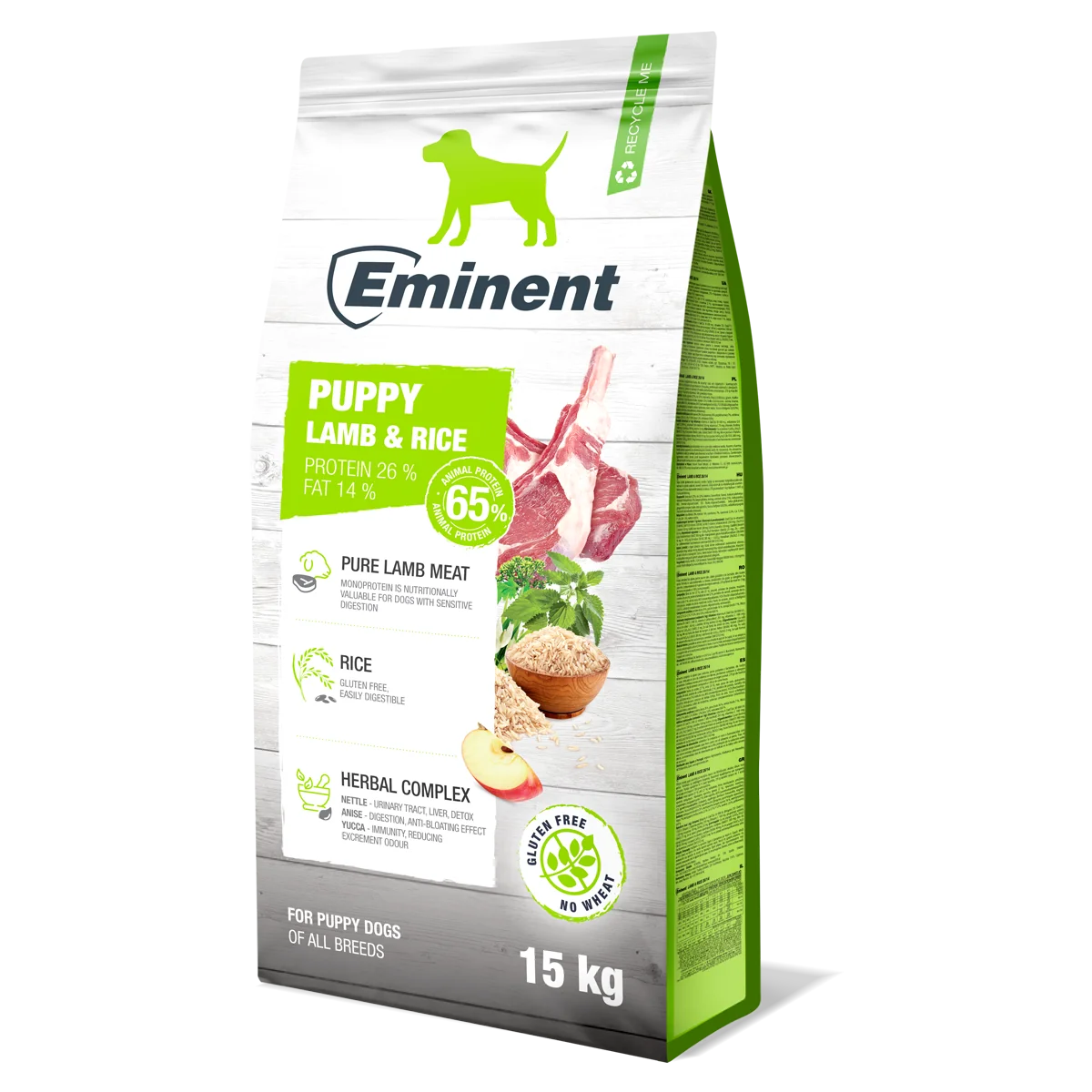 Eminent Dog Puppy Lamb&Rice 1×15 kg, bezlepkové krmivo pre šteňatá