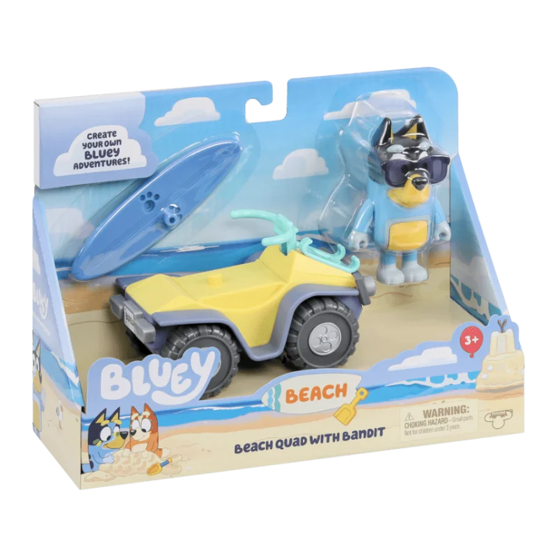 BLUEY Bandit with Beach Quad, Figúrka s príslušenstvom