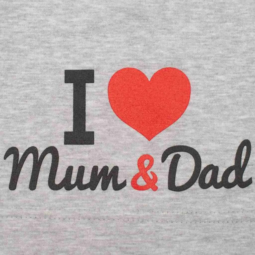 Detská čiapočka I Love Mum and Dad sivá, vel. 3- 9 m