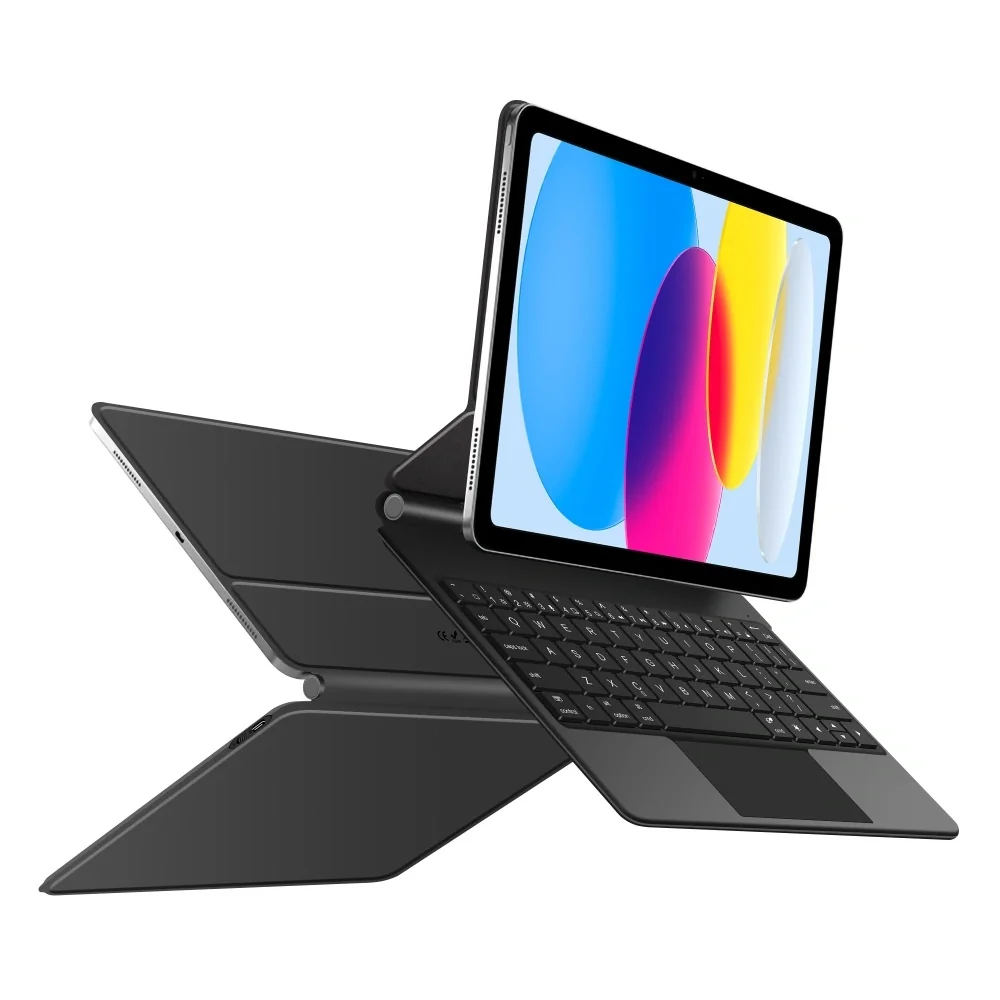 Tech-Protect Smartcase Magnetic puzdro s klávesnicou na iPad 10.9'' 10gen 2022 / 11'' 11gen 2025, čierne gen 2022 / 11'' 11gen 2025, čierne