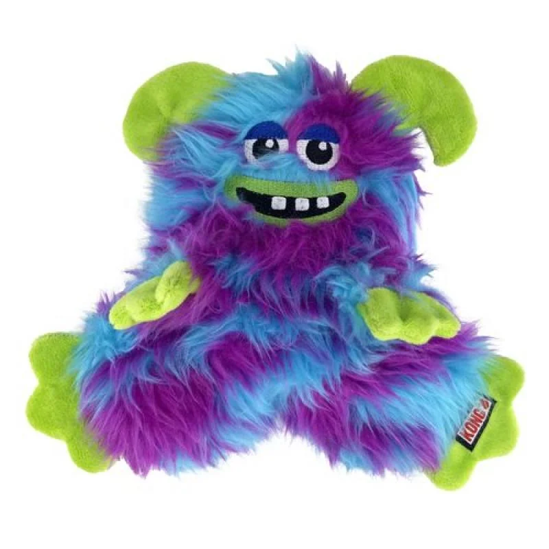 KONG Frizzles Razzle farebná pískacia plyšová hračka pre psov 6,5x13x16,5cm