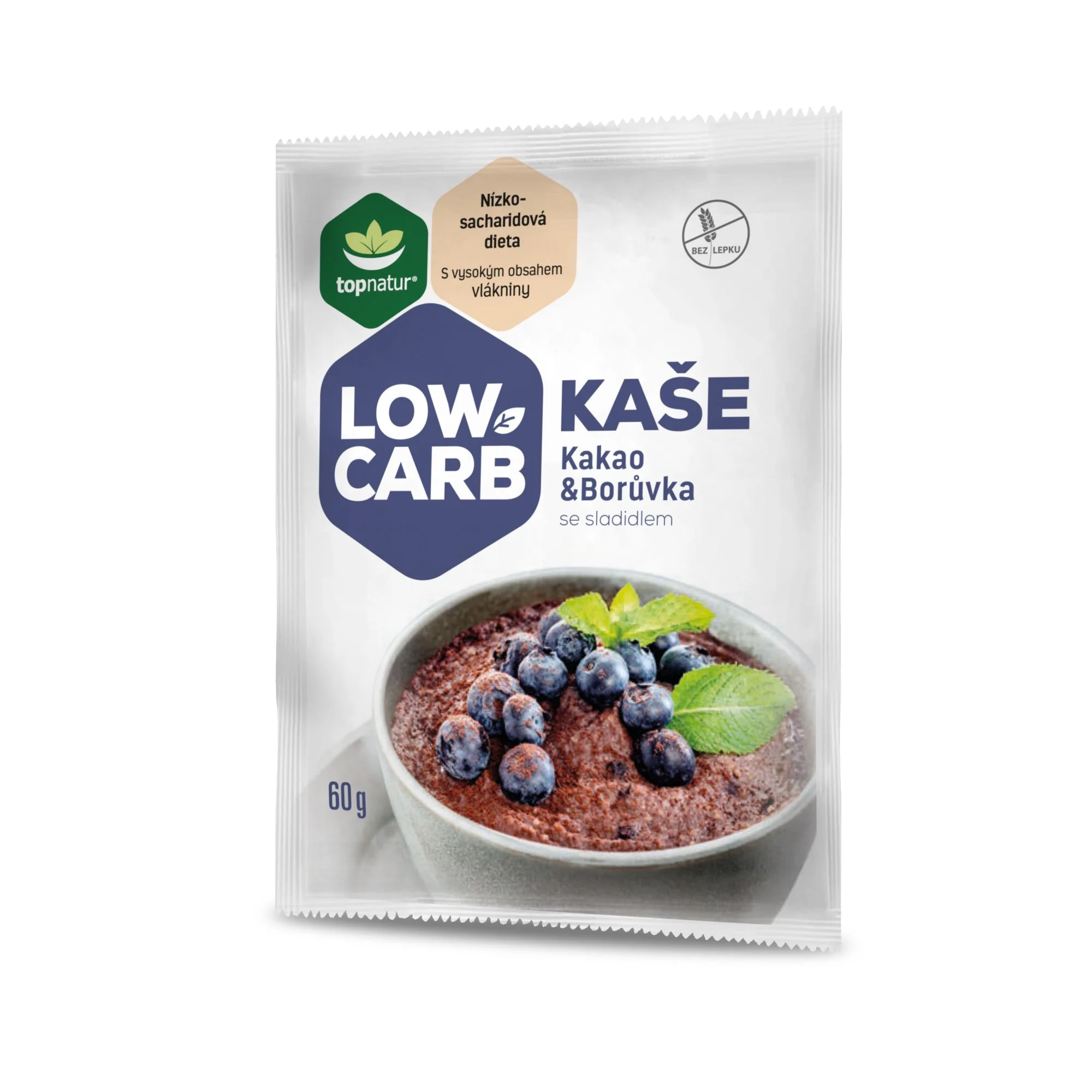 topnatur LOW CARB KAŠA Kakao Čučoriedka