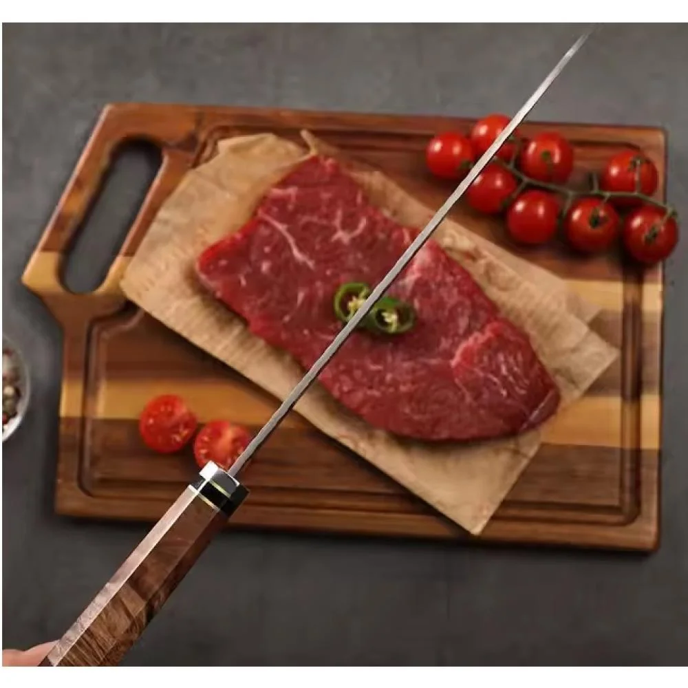 Damaškový kuchynský nôž Airi-Santoku 31cm, čepeľ 16,5cm