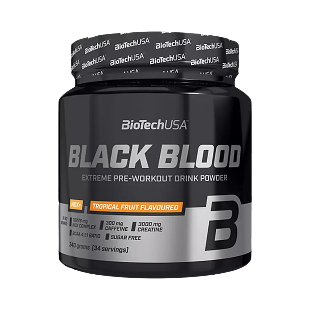 BioTech USA Black Blood NOX+ 340 g tropické ovocie