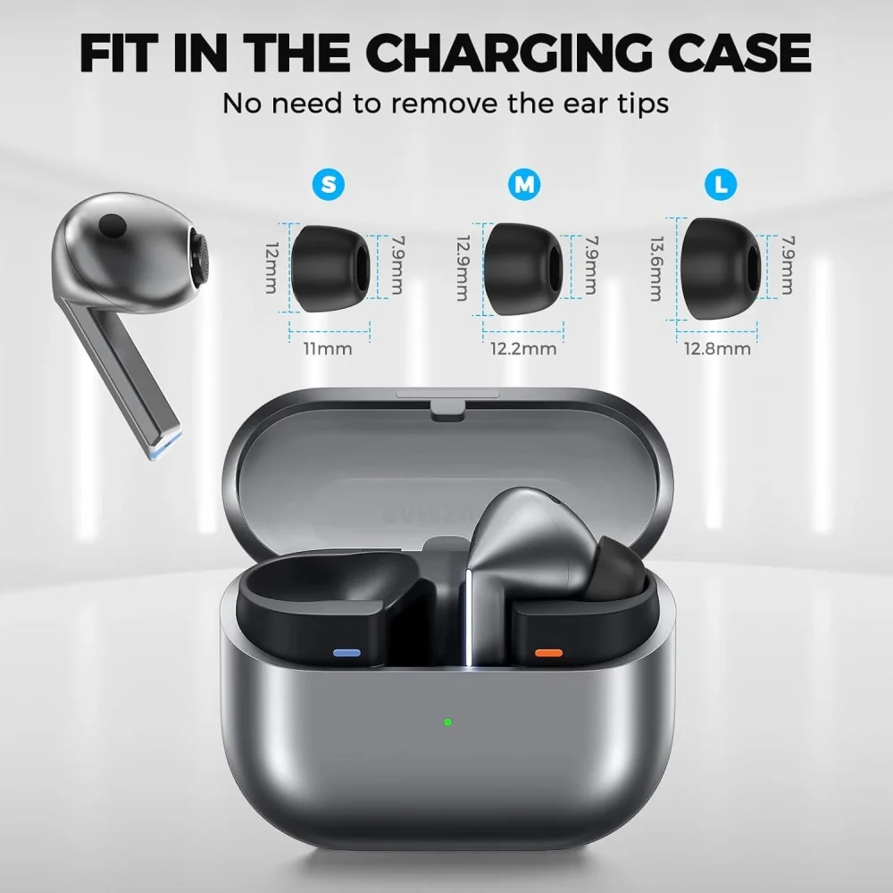 Tech-Protect Ear Tips náhradné štuple pre Samsung Galaxy Buds 3 / 4 Pro 3ks, šedé o 3ks, šedé