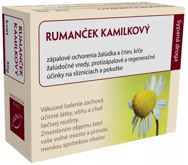 ČAJ HANUS RUMANČEK KAMILKOVÝ - KVET 1×30 g, sypaný bylinný čaj