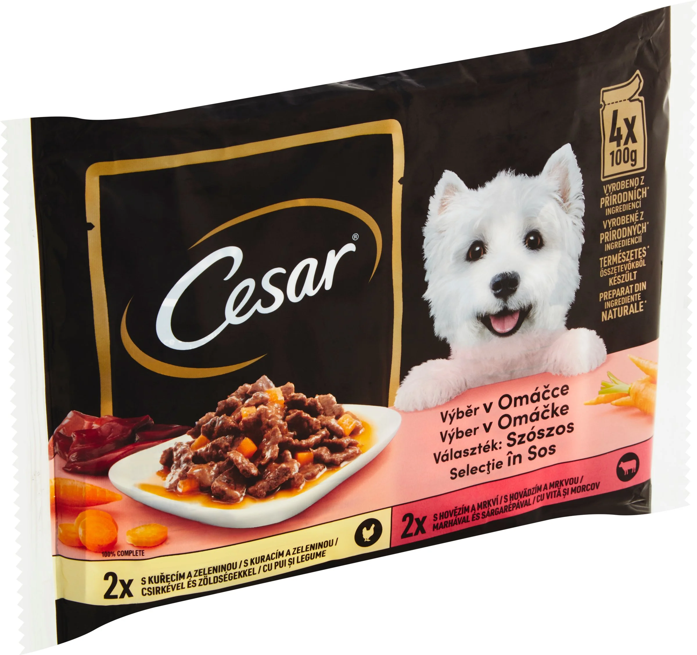 Cesar Kapsička Selection v Omáčke 4×100g 1×100 g