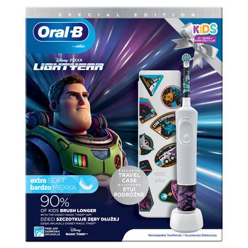 Oral B Kids Elektrická Zubná Kefka Lightyear 1×1 ks, elektrická zubná kefka