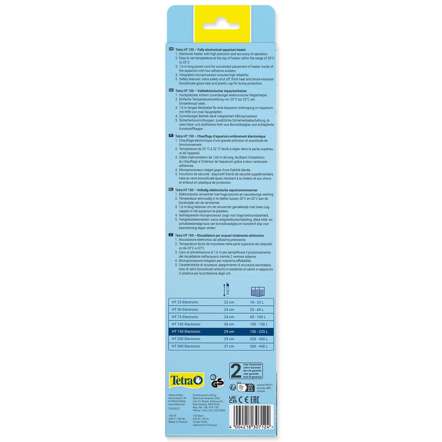 Ohrievač Tetra Electronic HT 150 150W, 150-225l