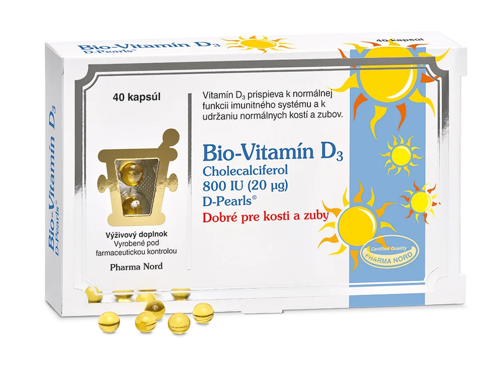 PHARMA NORD BIO-VITAMIN D3 1×40 cps, výživový doplnok