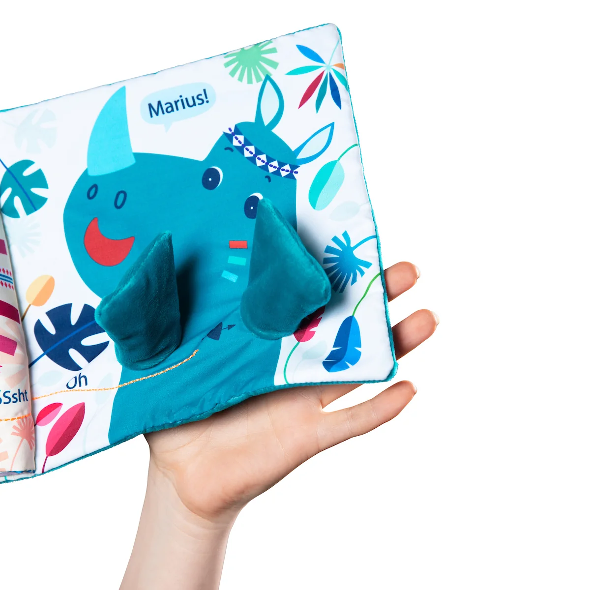Lilliputiens - nosorožec Marius hľadá tatka - textilná knižka
