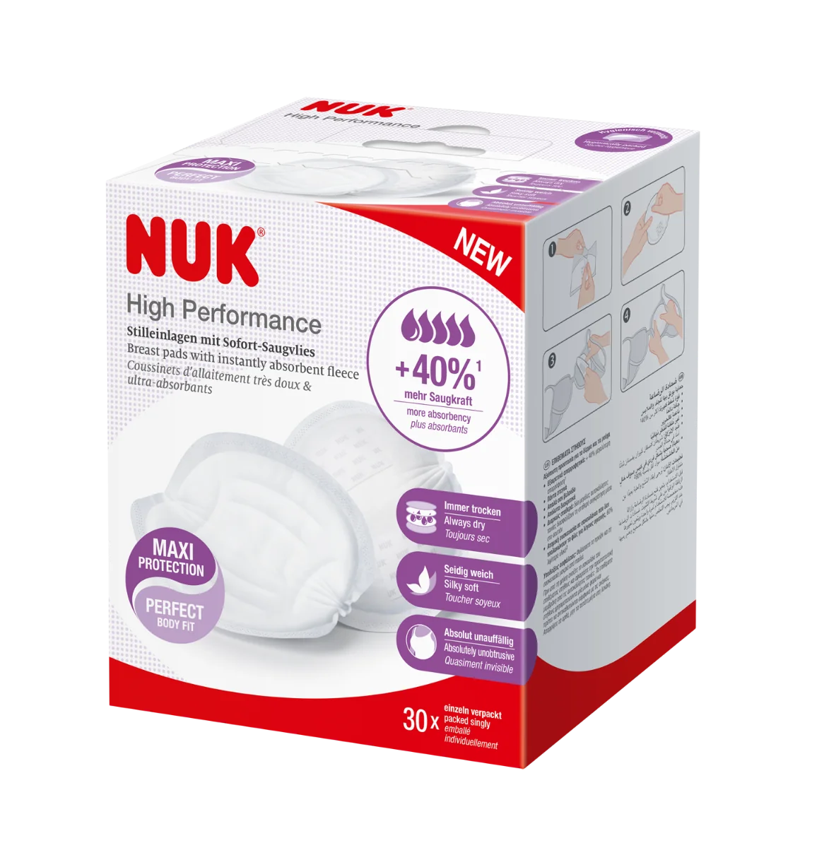 NUK Prsné vankúšiky ULTRA DRY 1×30 ks, vložky do podprsenky pre dojčiace mamičky