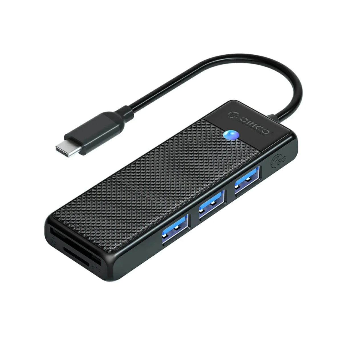 Orico PAPW3AT-C3 USB-C HUB adaptér 3x USB 3.0 / microSD/SD 0.15 m, čierny