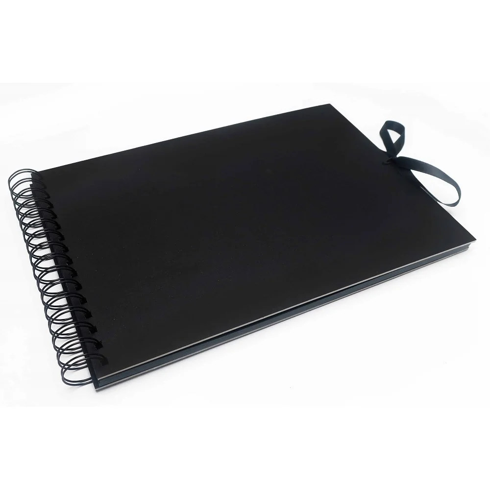 Scrapbook A4, album na fotky a výstrižky 30 × 21 cm, čierny