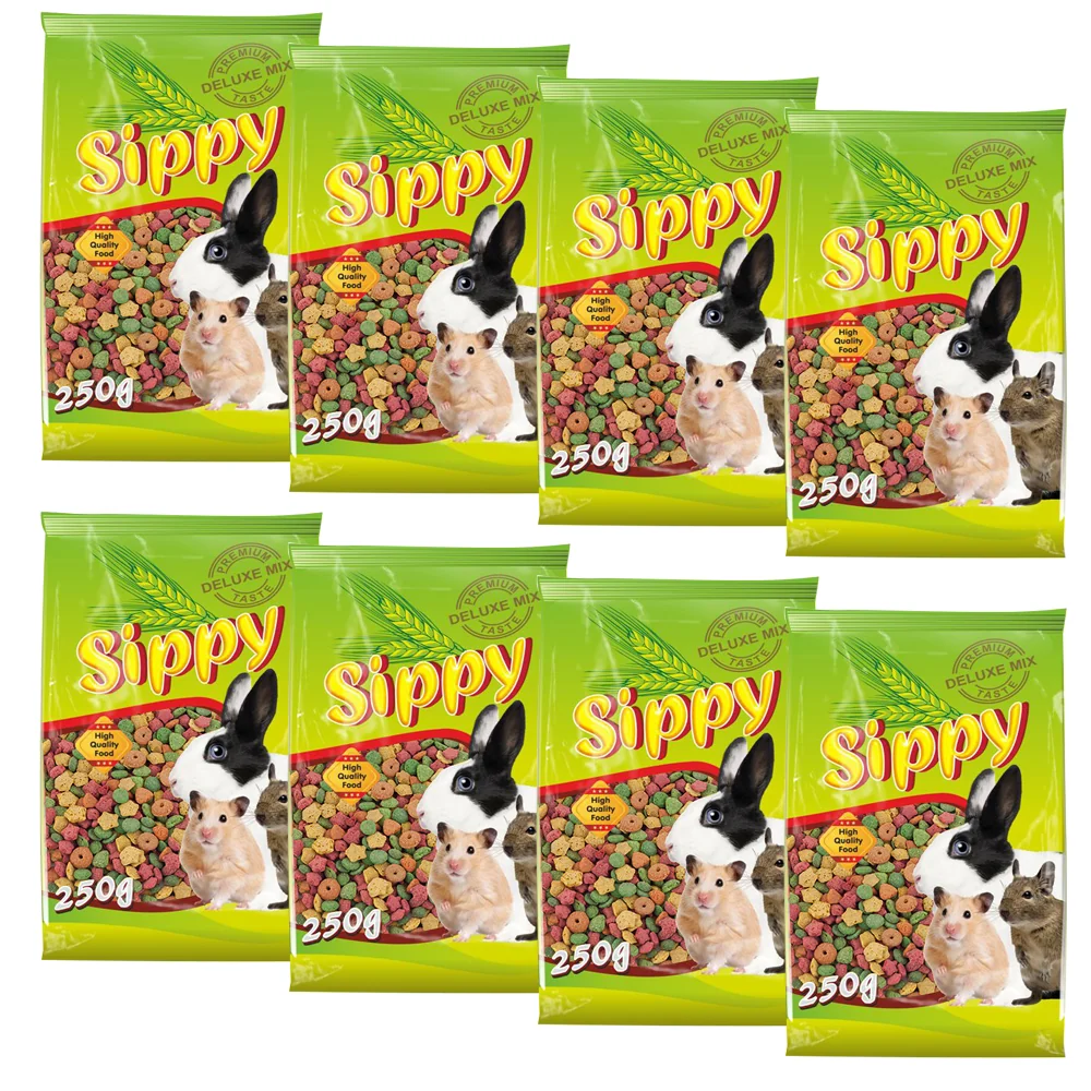 Akinu SIPPY DELUXE Chrumkavé pochúťky pre hlodavce a králiky 8 x 250 g