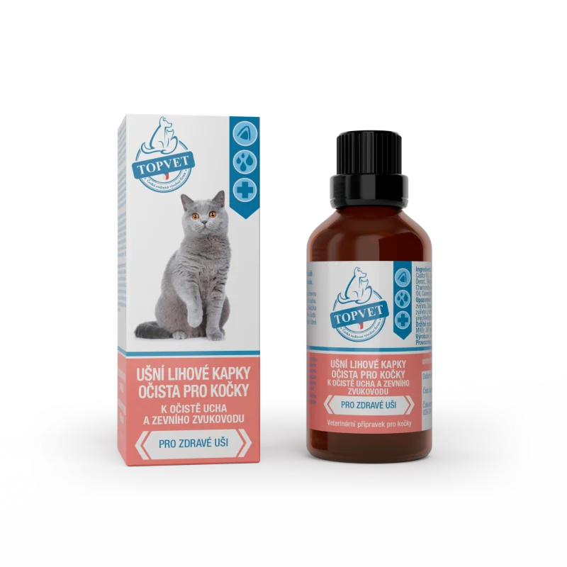 Ušné liehové kvapky - očista pre mačky 50 ml - Green idea