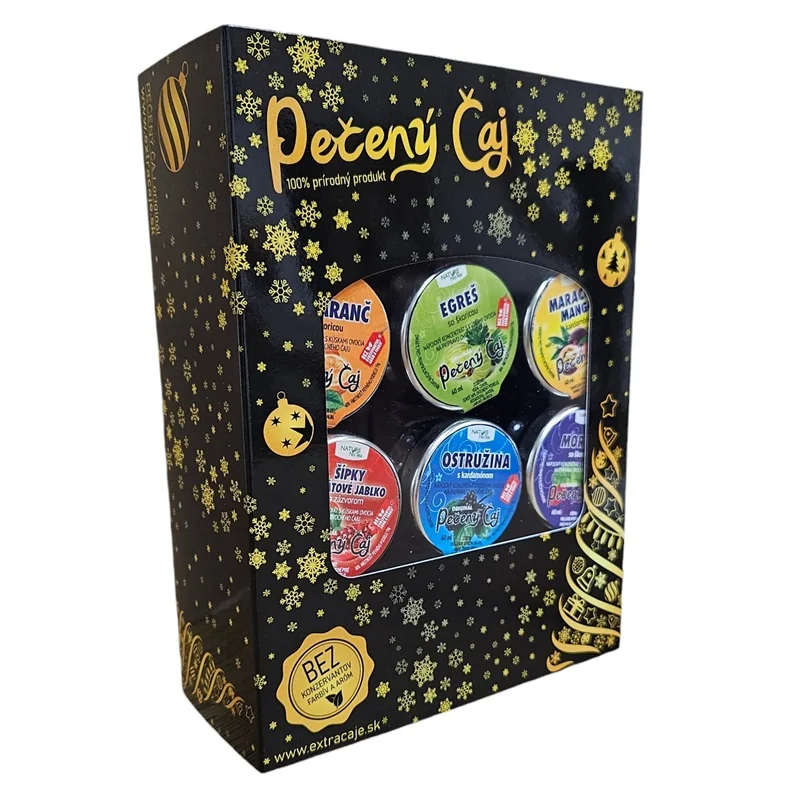 Pečený čaj 60ml – 12ks vianočné darčekové balenie 12 x 60ml mix príchutí