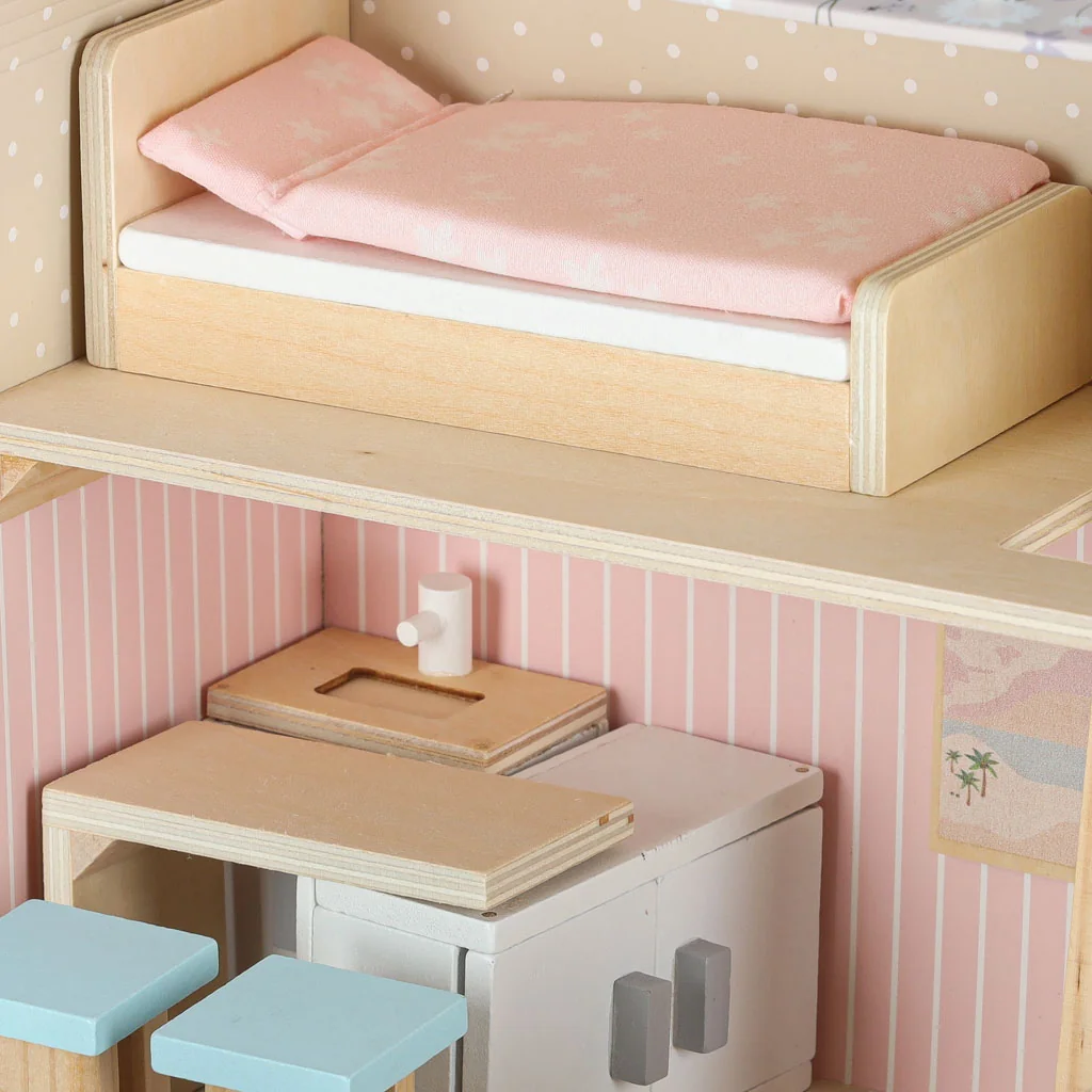 MG Dollhouse domček pre bábiky v kufríku, ružový