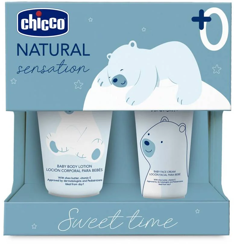 CHICCO Set darčekový kozmetický Natural Sensation - Sweet Time 0m+ 1×1 set, kozmetická darčeková sada
