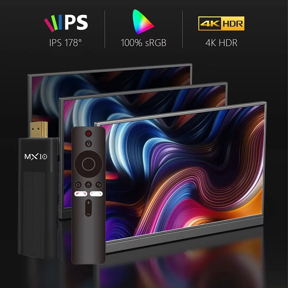 Eveon MX10 TV Stick WiFi 4K, čierny