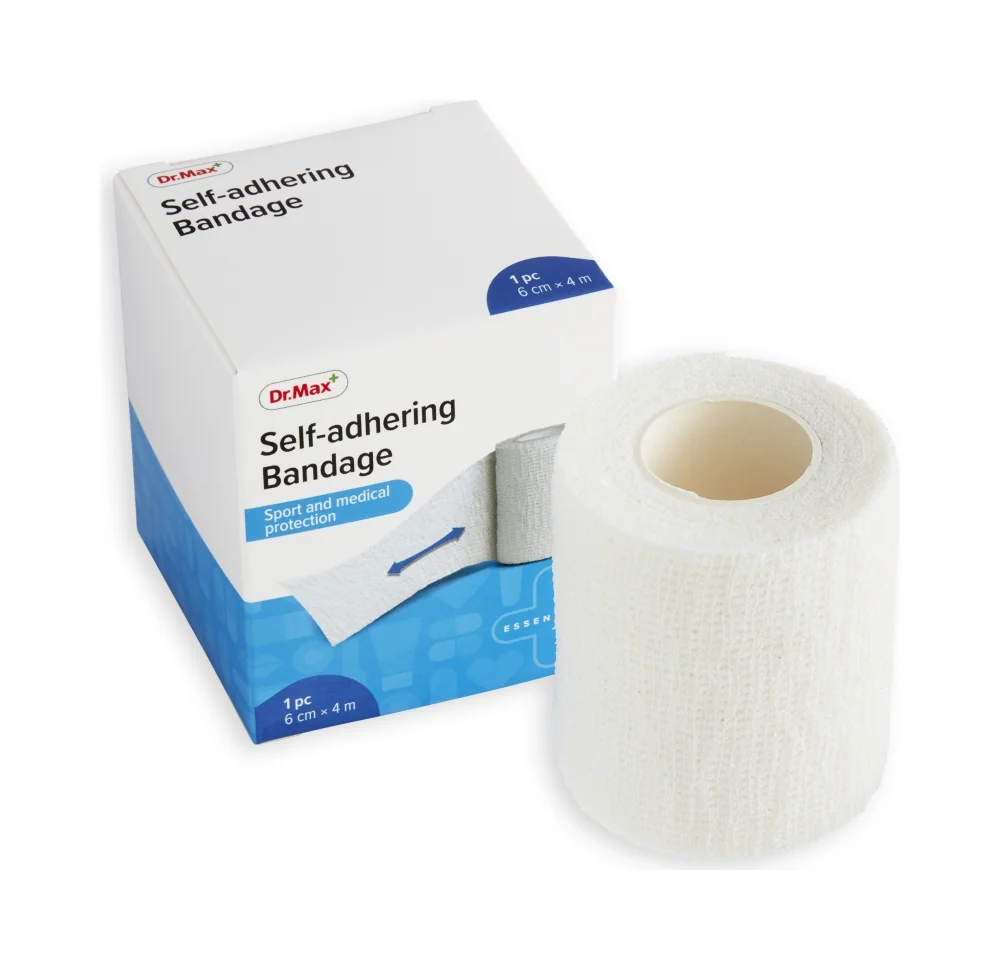 Dr.Max Self-adhering Bandage 1×1 ks, ovínadlo elastické samolepiace, 6cm × 4m