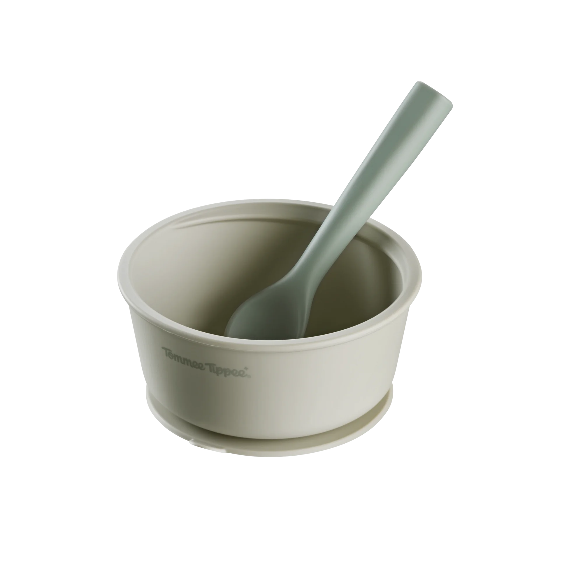 Tommee Tippee Silikón. miska s prísavkou a lyžičkou zelená 1 ks