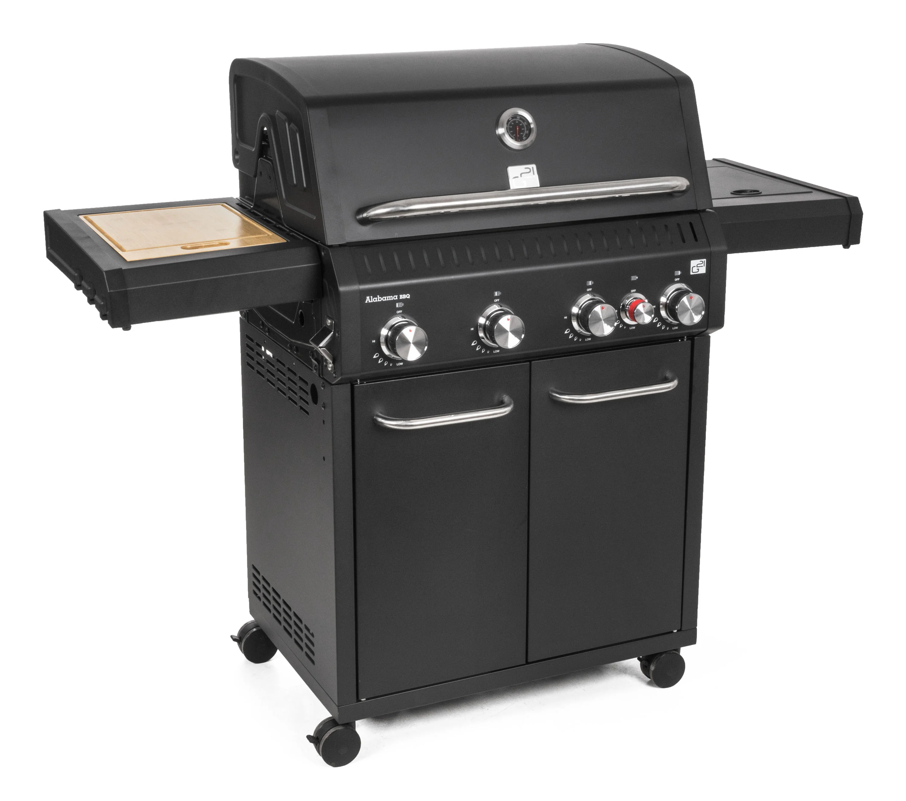 Plynový gril G21 Alabama Black BBQ Premium Line Alabama Black BBQ Premium Line, 5 horákov + zdarma redukčný ventil GAH-BBQ4ALAB-BL
