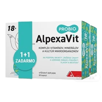AlpexaVit PROBIO 18+ 1+1 zadarmo 2×30 cps, doplnok výživy