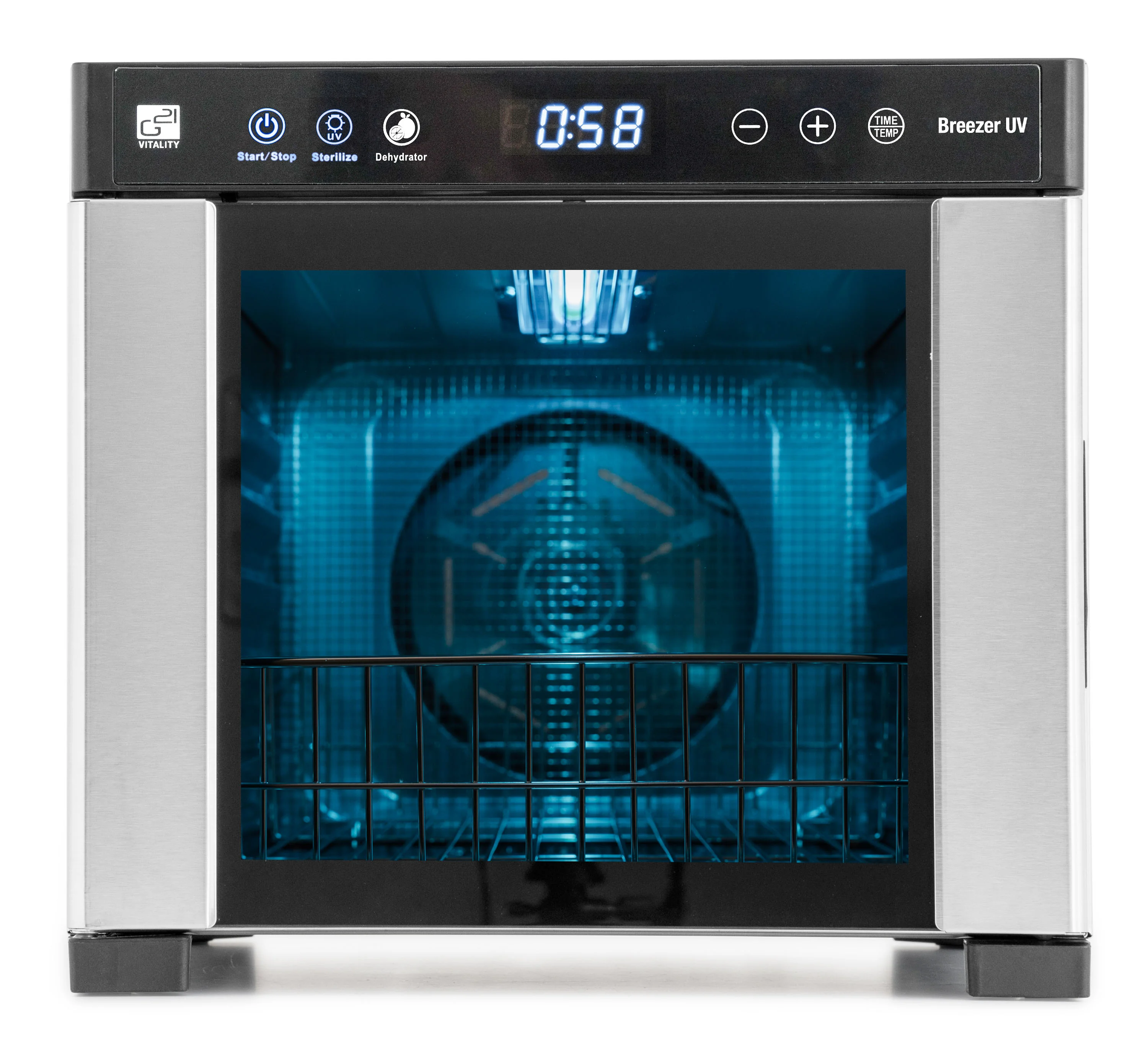 Sušička ovocia G21 Breezer s UV funkciou, nerez BRZ-650W-UV